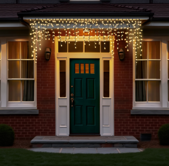 Garlando Новорічна гірлянда вулична Бахрома 6 м 105 LED білий провід Жовтий 6МWY Коломия