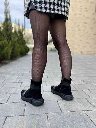 Черевики жіночі VLADEKS чорні натуральна замша 37р.-24см. 39р.-25см. висота 13см. (3907) Коломыя