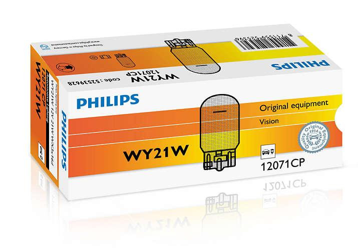 Покажнена лампа розжарювання PHILIPS 12071CP WY21W 12 V 21 WX3x16d Харків - фото 2