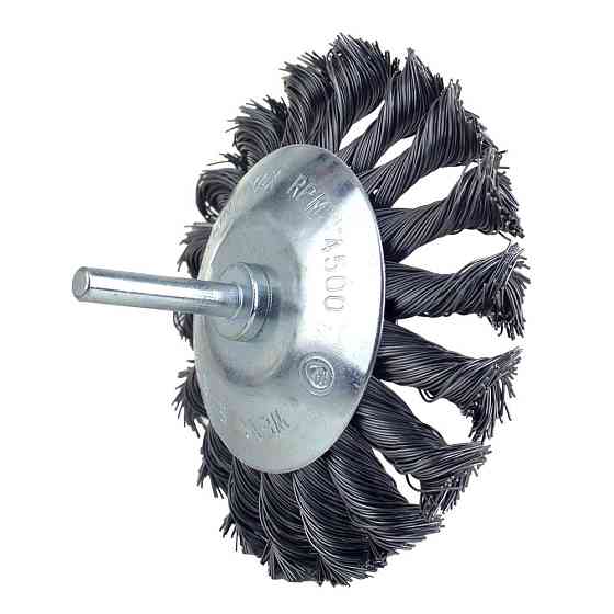 Щітка дротяна конусоподібна Ø100мм хвостовик Ø6мм (стала кручена) SIGMA (9025101) Рівне