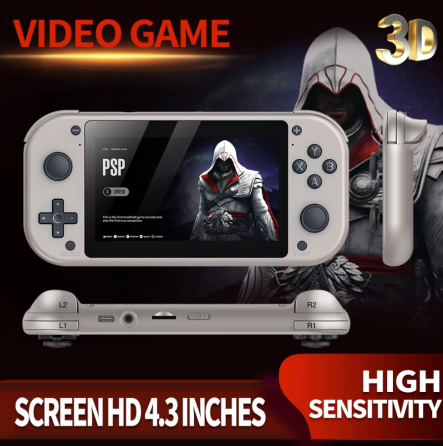Ретро-приставка BOYHOM M17 64 ГБ | Портативна ігрова консоль 4.3" IPS, 20000 ігор, Linux, PSP, PS1, NES, GBA Київ