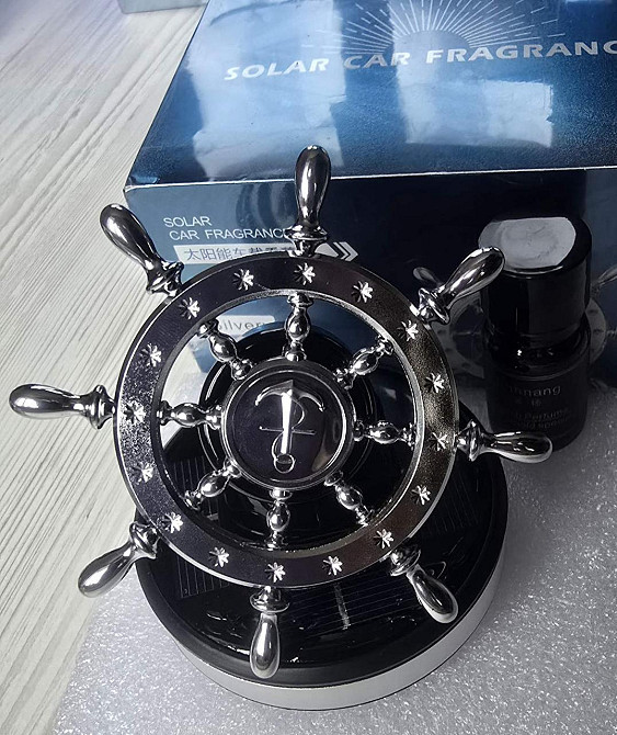 Ароматизатор автомобільний Штурвал на сонячній батареї (Сірий) Київ - фото 3