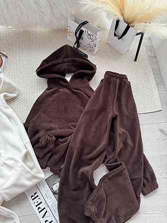 Жіночий стильний теплий костюм Двосторонній Фліс Шоколад, 46/48 Одеса