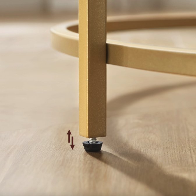 Журнальний столик Leobert Oskar круглий із мармуровою стільницею золото Киев - изображение 6