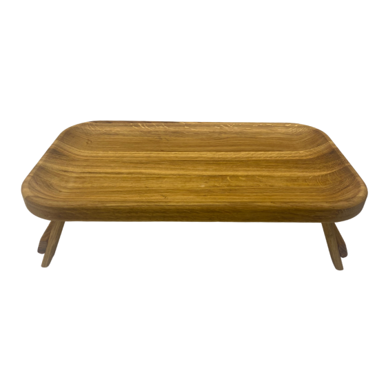 Стол поднос дубовый для завтрака в кровать универсальный для сервировки, деревянный, прямоугольный 50х30 см Каменец-Подольский