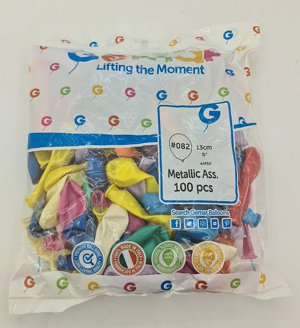 Повітряні латексні кулі металік асорті 5" (13 см) 100 шт (1 пач.) Харків - фото 2