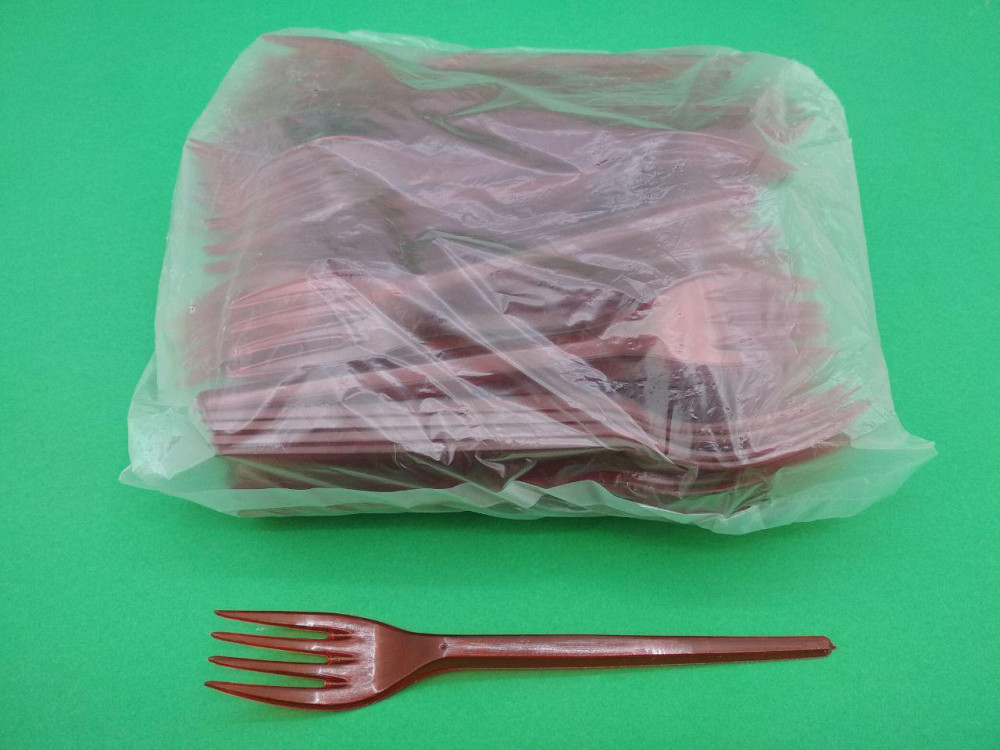 Вилки пластикові 100 шт Червоні Юніта Харків - фото 1