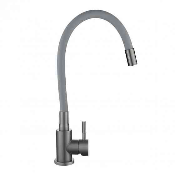 Змішувач для кухні Lidz Aria 015F3 (k35) з гнучким виливом LDARI015F3GGRP49565 графіт/сірий Київ
