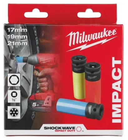 Набір ударних головок Milwaukee Automotive 17х19х21 мм "3 шт (4932451568) Коломия - фото 3