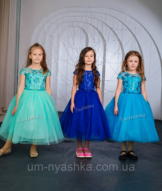 Червона пишна сукня з блискітками 110-128 Кривий Ріг - фото 8