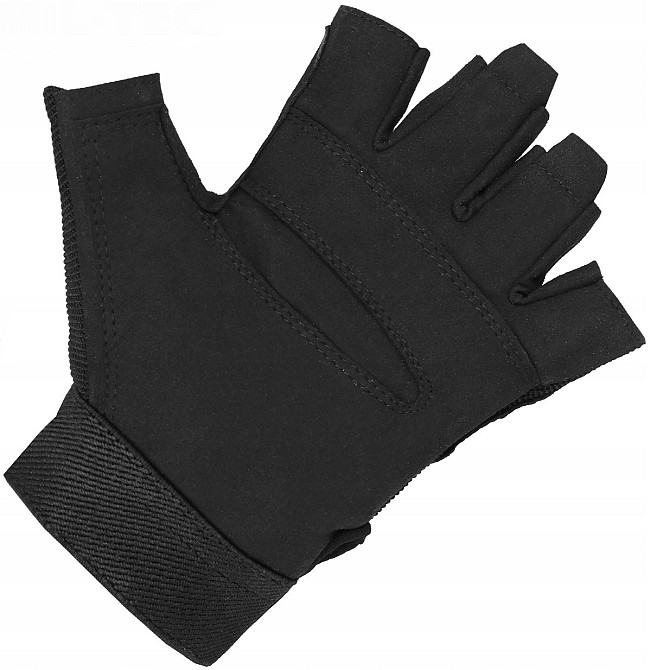 Тактичні Рукавички всесезонні без пальців з липучкою Mil-Tec від Sturm "Black" (12538502) Розмір L Нововолинськ - фото 3