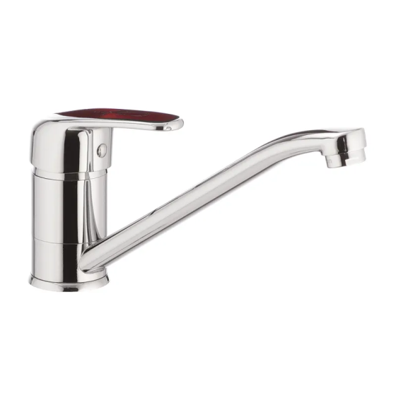 Кухонний змішувач Cron Magic 004 з червоною ручкою CR0148 Харків