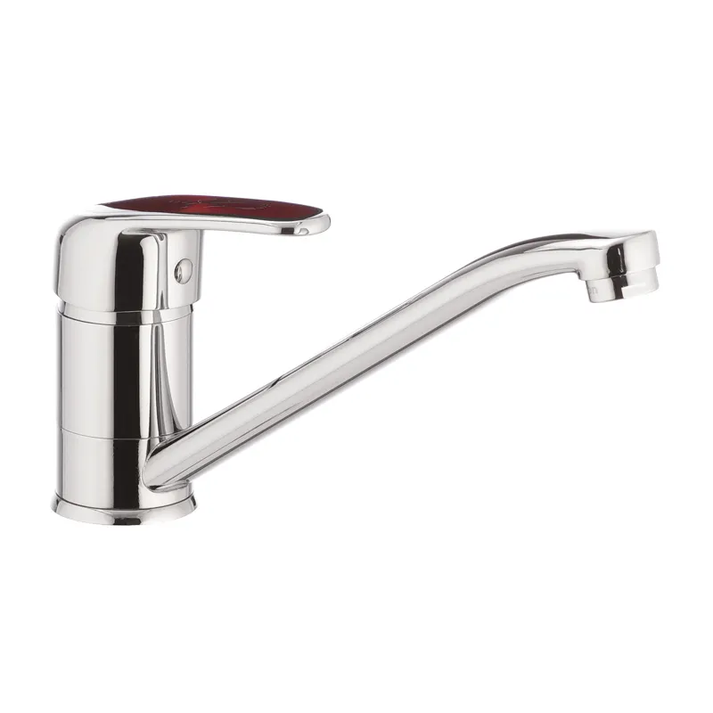 Кухонний змішувач Cron Magic 004 з червоною ручкою CR0148 Харків - фото 1