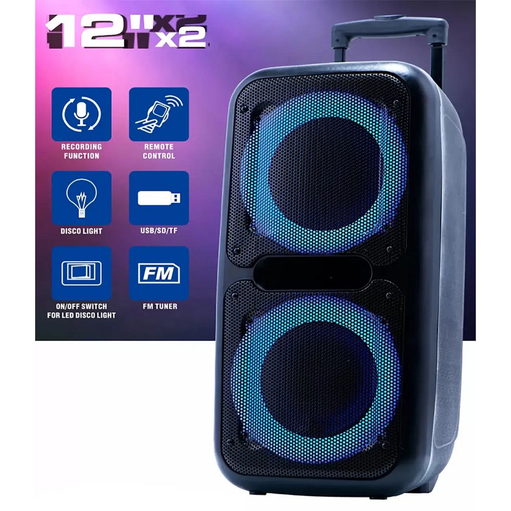 Колонка музыкальная чемодан с блютуз ZXX-7575, Переносная активная акустическая колонка FN-43 Львов - изображение 9