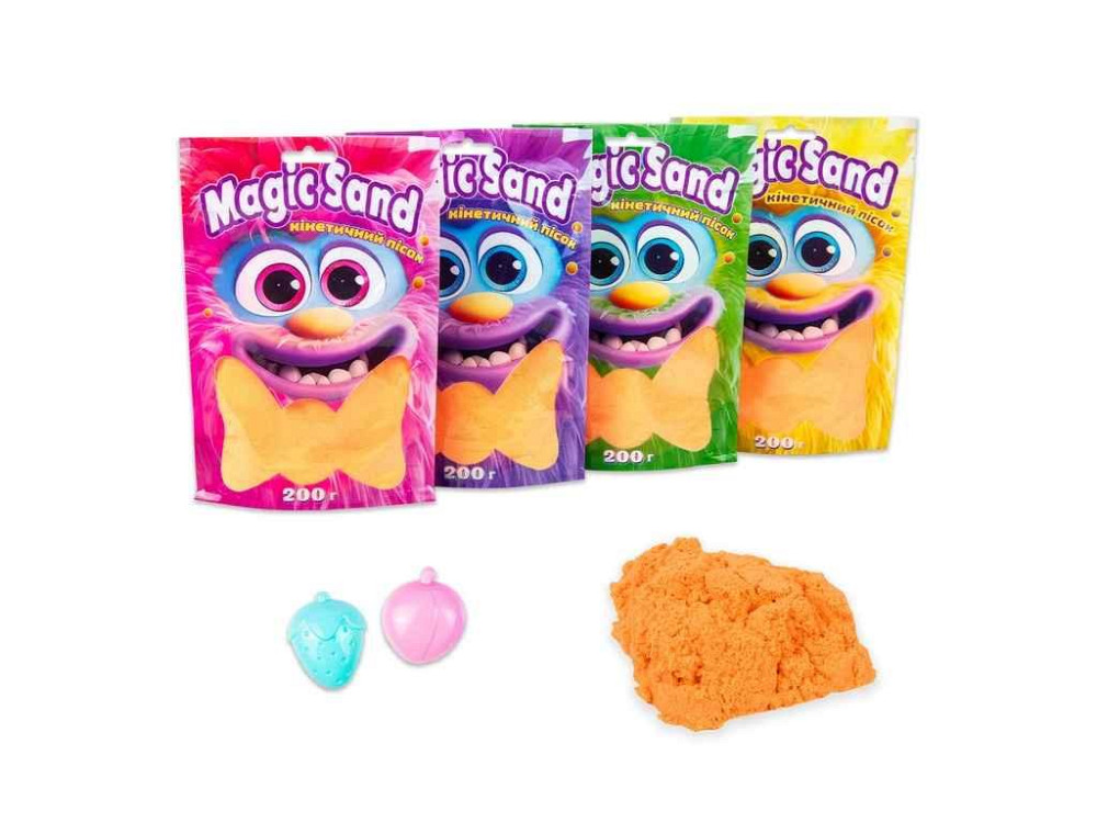 Кінетичний пісок Magic sand в пакеті 39401-7 помаранчевий 200г ТМ STRATEG Київ - фото 1
