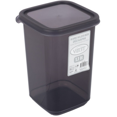 Емкость для сыпучих продуктов Violet House Transparent Black 1.1 л (0298 Transparent Black) Винница - изображение 1