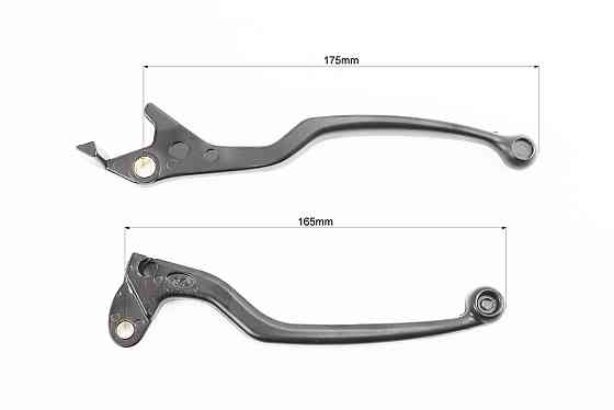 Важіль керма лівий, правий к-кт 2шт (під зчепл./диск. гальмо), чорний Киев