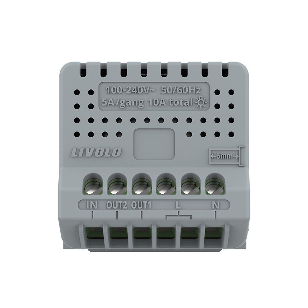 LIVOLO Сенсорний вимикач LIVOLO, 2-сенсорний, з таймером, для ролет / електрокарнизів / воріт, Коломия - фото 7