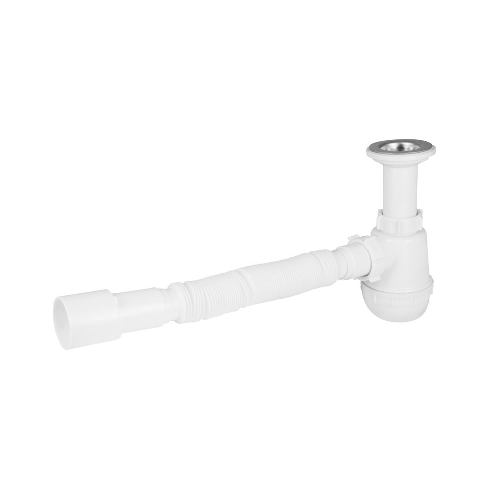 Сифон для кухонної мийки Lidz (WHI) 60 05 M001 00 (вихід 50 мм) Київ - фото 1