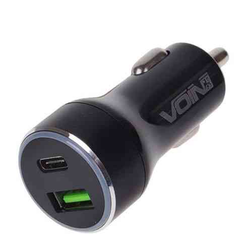 Автомобільний зарядний пристрій VOIN 45W, 1 USB QC3.0 18W + PD 27W, 12/24V Харків