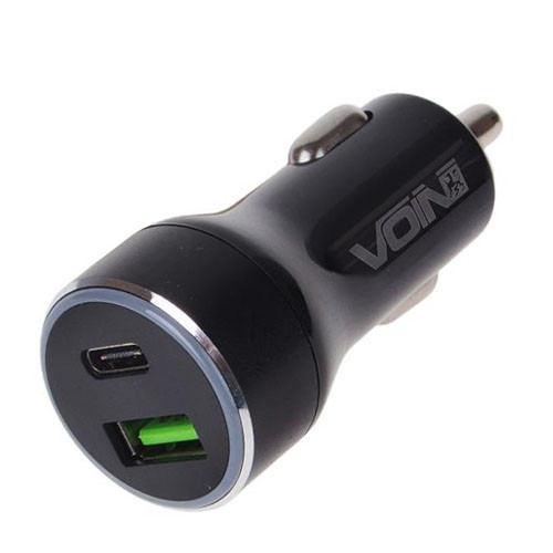 Автомобільний зарядний пристрій VOIN 45W, 1 USB QC3.0 18W + PD 27W, 12/24V Харків - фото 5