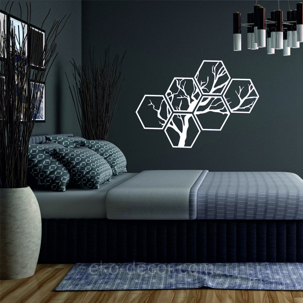 Декоративное настенное Панно «Дерево», Декор на стену 90*63 см, Белый, Ручная работа Киев - изображение 6