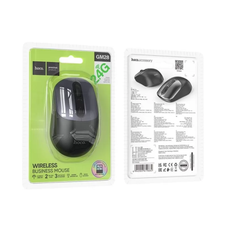 Маніпулятор миша HOCO GM28 2.4G business wireless mouse Black Metal Gray Київ