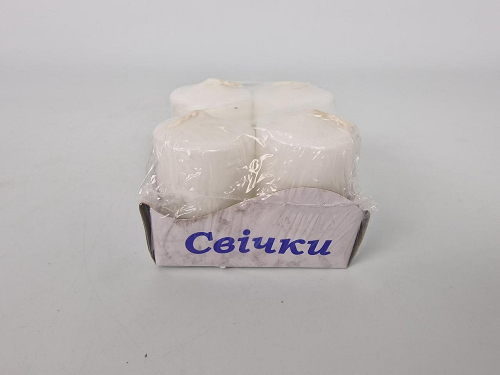 Кольорова Циліндр парафінова свічка (40/60) БІЛА (4 шт.) Харків - фото 2