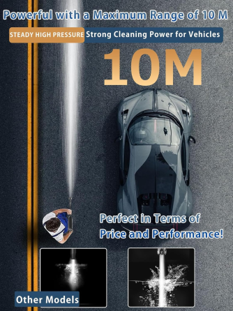 Аккумуляторная мойка высокого давления RayShine 1200 PSI: 2 батареи 21V, насадка 6-в-1, кейс, пенокомплект, 336 л/ч Киев