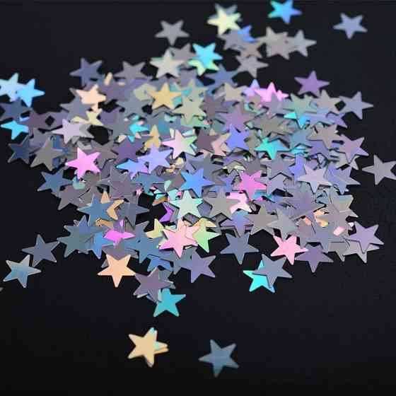 Конфетти Звездочки для праздника жесткий 15 г 5 мм перламутровый Киев