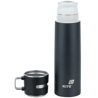 Термос Kite 500 мл чорний (K25-1224-1) Винница - изображение 2