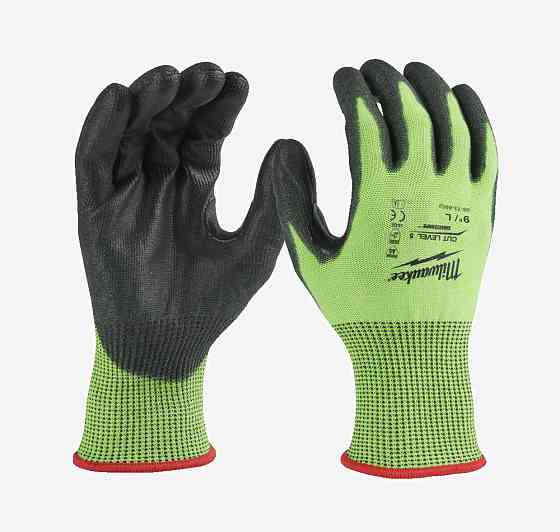 Перчатки сигнальные MILWAUKEE с сопротивлением порезам 5/E уровня, 9/L Одесса