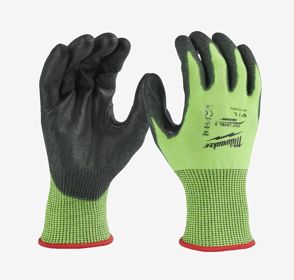 Рукавиці сигнальні MILWAUKEE з опором порізам 5/E рівня, 9/L Одеса - фото 1