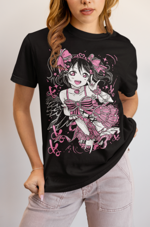 Футболка аниме Лове Ливе Нико Йазава оверсайз (S/M/L) Черний AnimeJ0690 Днепр