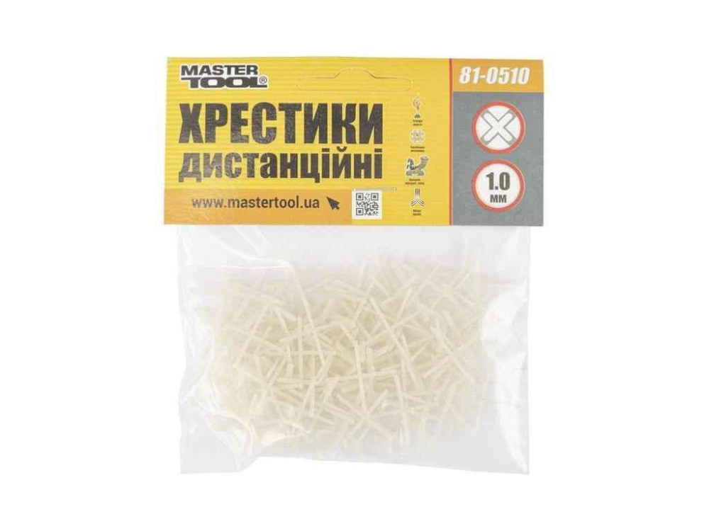 Хрестики дистанц. 1,0мм (200шт) 81-0510 ТМ MASTER TOOL Киев - изображение 1