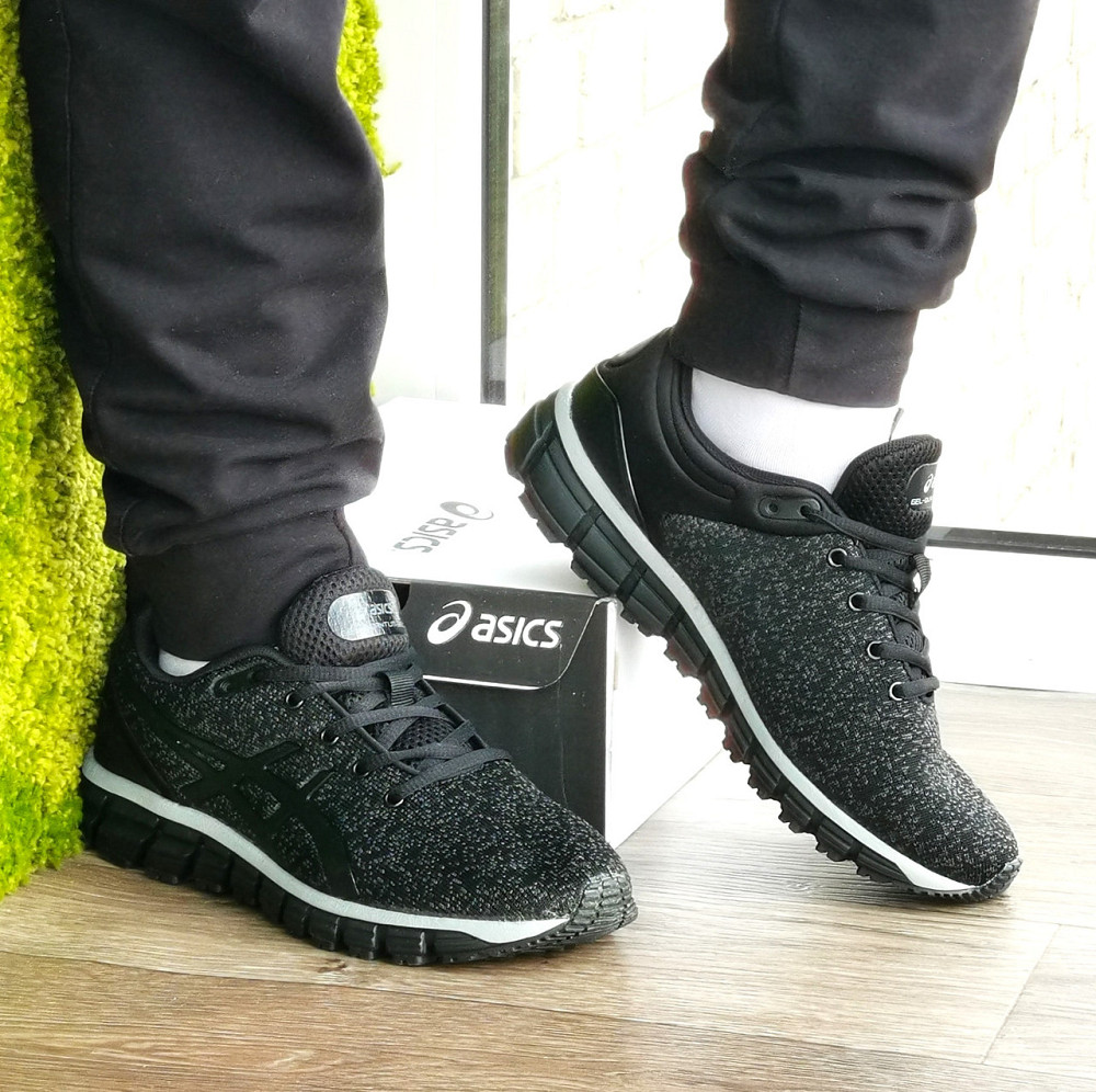 Кроссовки Asics GEL Чёрные Мужские Асикс Гель (размеры: 41,42,43,44,45,46) Видео Обзор Днепр - изображение 3