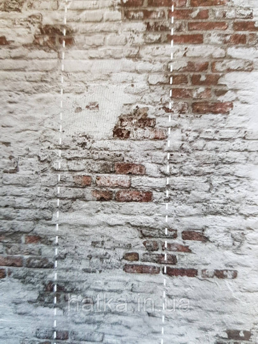 Шпалери вінілові Grandeco One roll one motif 2 EP6102 панно 3д під цеглу під штукатурку сірий цегляний Київ - фото 1