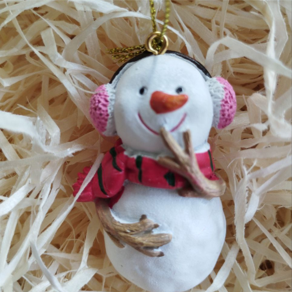 Новогодние елочные игрушки из полистоуна. Ёлочные украшения. Винтажные елочные игрушки из полистоуна Сніговик 2 Одесса - изображение 5