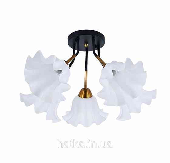 Люстра стельова на 5 плафонів VALESO XL25003-5 для вітальні та спальні Чорний Мідь XL25003-5 Київ
