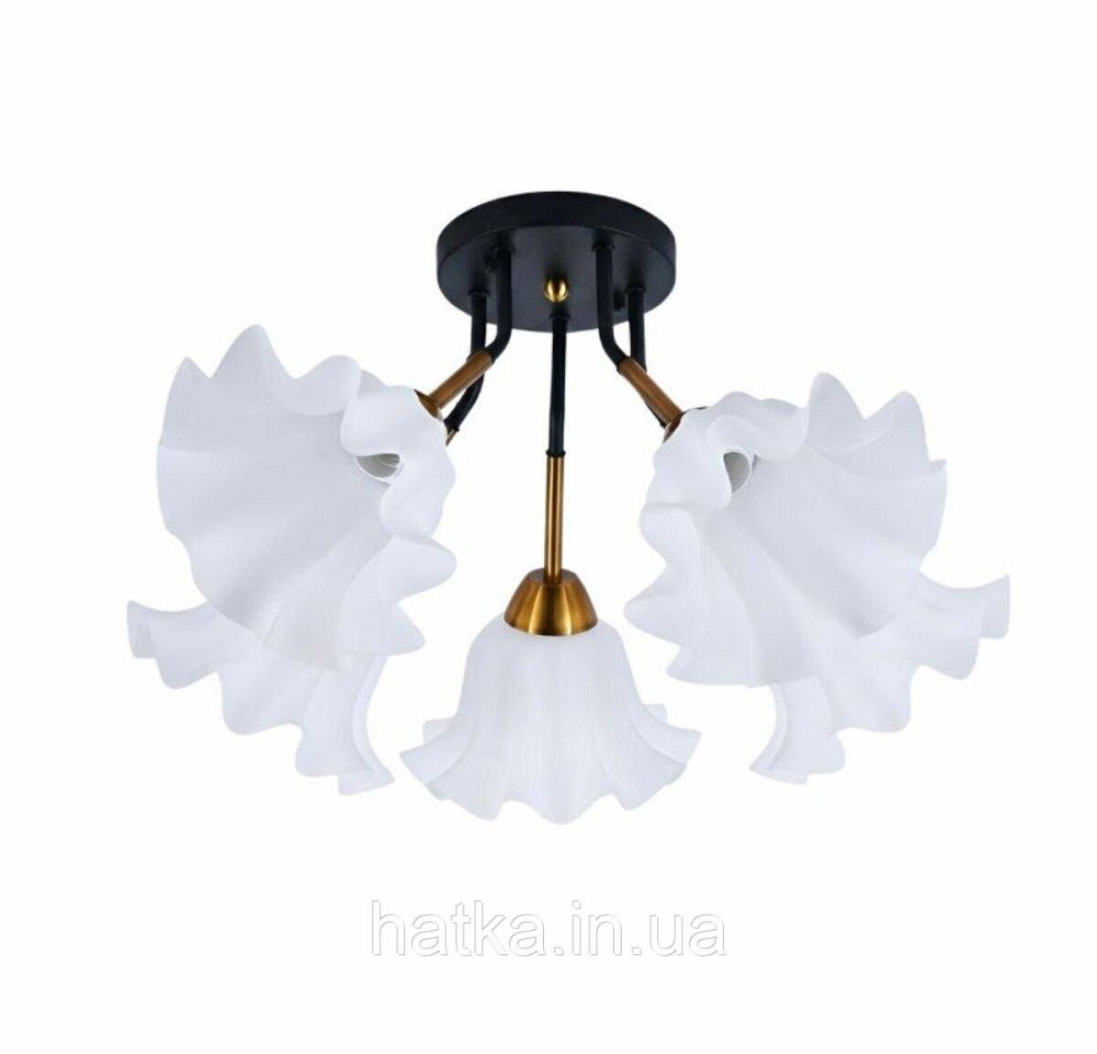 Люстра потолочная на 5 плафонов VALESO XL25003-5 для гостиной и спальни Черный Медь XL25003-5 Киев - изображение 1