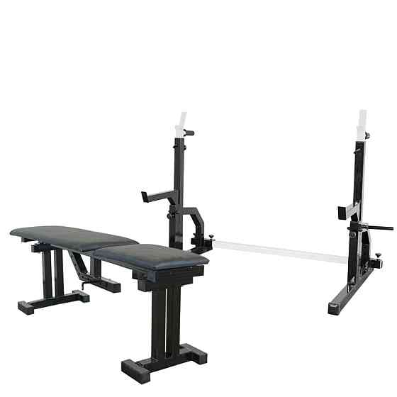 Лавка для жиму регульована 40 на 40 мм + Стійки з упорами 40 на 40 мм + бруси + штирі для блінів Київ