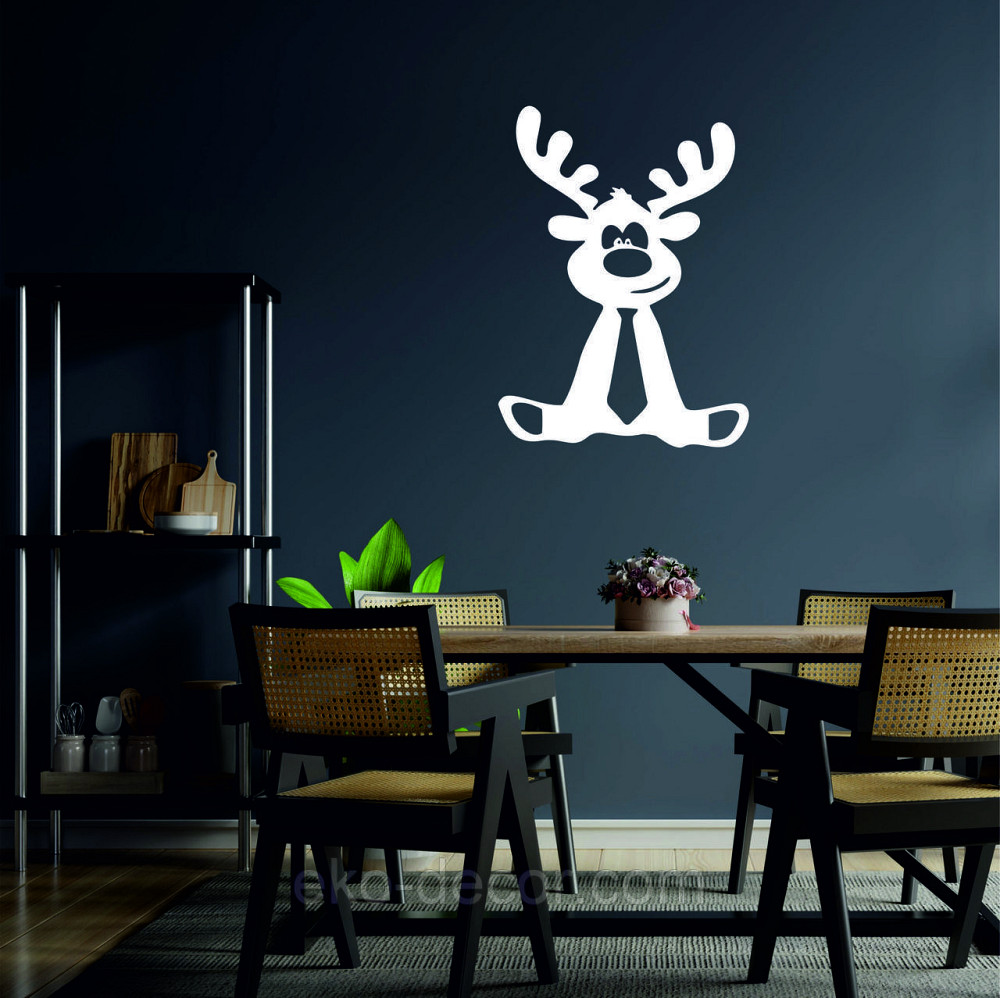 Декоративное настенное Панно «Олень», Декор на стену 70*51 см, Белый Киев - изображение 4