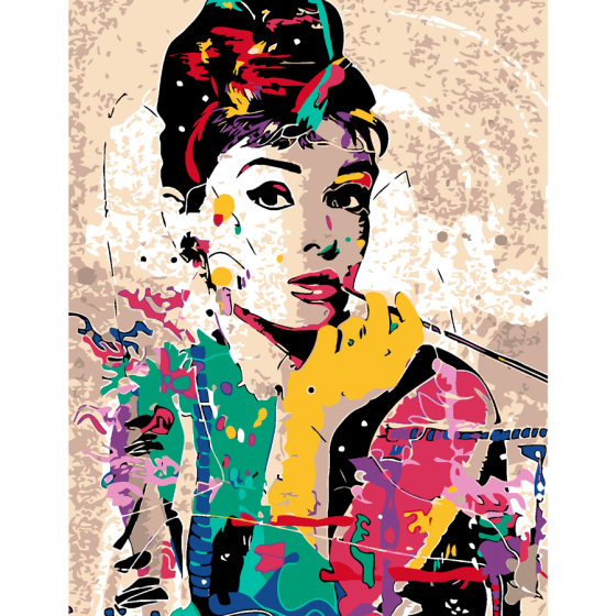 Картина за номерами „Одрі Хепберн“ 35×45см в коробці ROSA START Київ