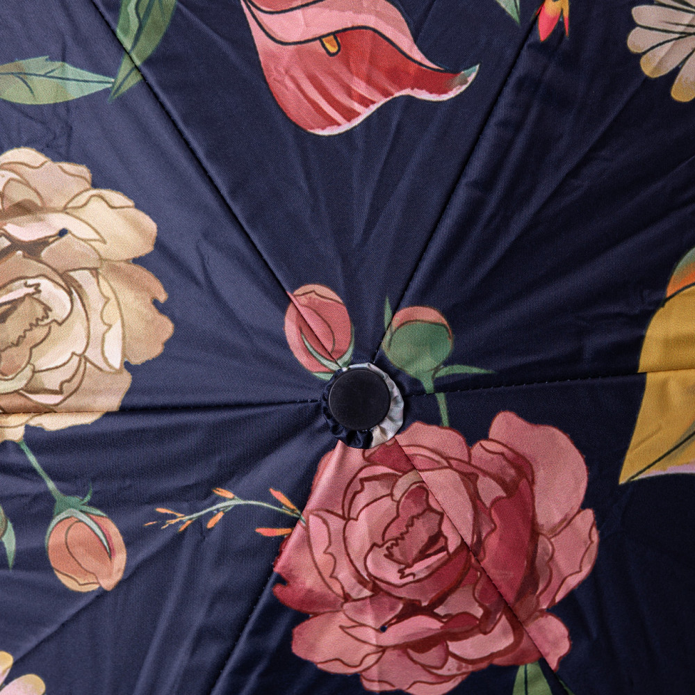 Yiwu Парасолька механічна елегантна з принтом міцна надійна з поліестеру діаметр 99 см Чорний H Коломия - фото 8