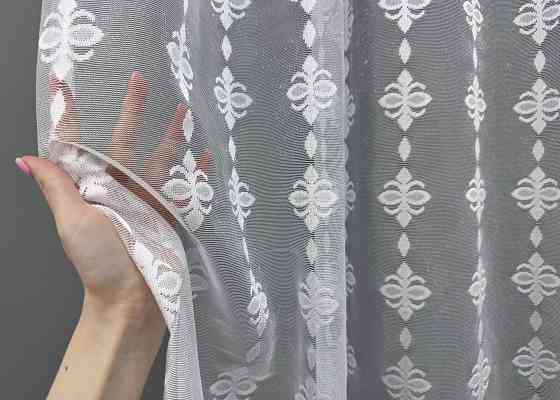 Тюль VR-Textil 1228т Жакард Білий 300х270 см (42-0430) Київ