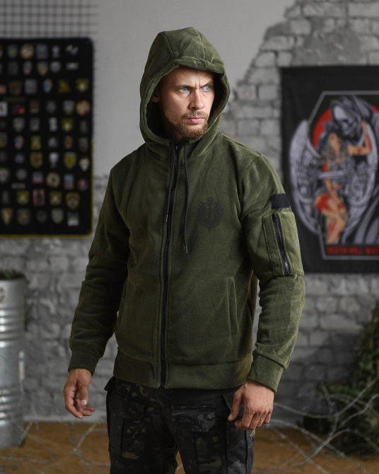 Тактична флісування Вірний назавжди тепла олива Одеса - фото 1