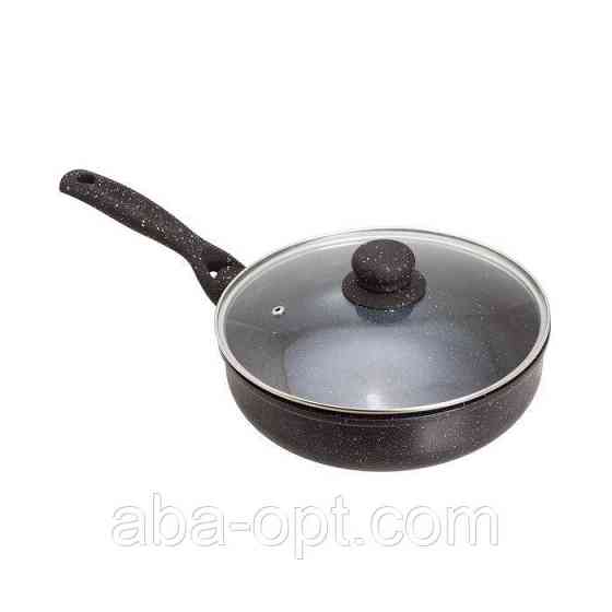 Сковорода с крышкой мармурове антипригарне покрытие Ø 26 см (шт).Aba-Opt Одесса
