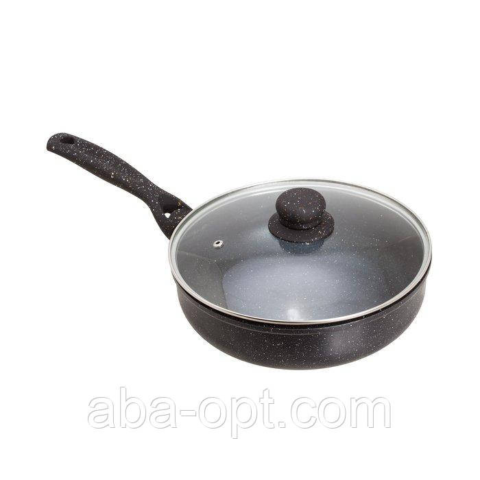 Сковорода с крышкой мармурове антипригарне покрытие Ø 26 см (шт).Aba-Opt Одесса - изображение 1
