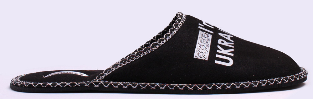 Тапочки мужские домашние черные закрытый носок тм 