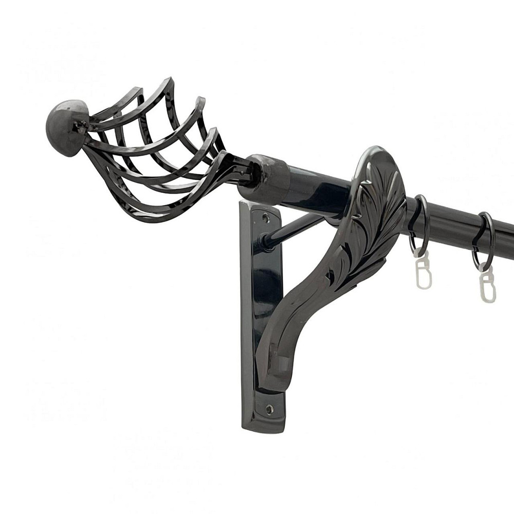 Карниз Orvit Арезо металевий однорядний ретро гладка труба кільце металеве Онікс 25 мм 200 см (00-00021420) Львов - изображение 1